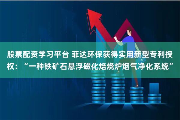股票配资学习平台 菲达环保获得实用新型专利授权：“一种铁矿石悬浮磁化焙烧炉烟气净化系统”